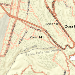 Santa Catarina Pinula Street Map