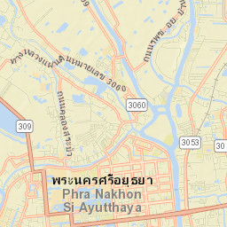 Amphoe Phra Nakhon Si Ayutthaya Street Map