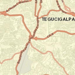 Tegucigalpa Street Map