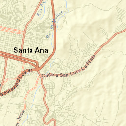 Santa Ana Street Map