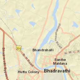 Bhadravati Street Map
