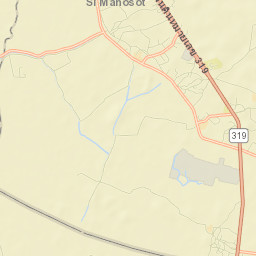 Amphoe Si Mahosot Street Map