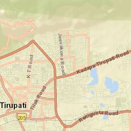 Tirupati Street Map
