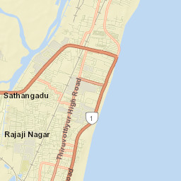 Tiruvottiyur Street Map