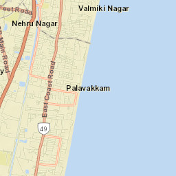 Palavakkam Street Map