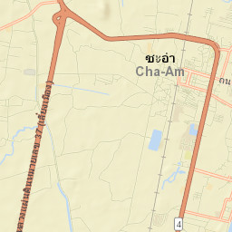 Cha-am Street Map