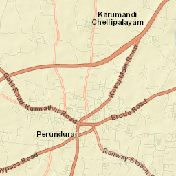 Perundurai Street Map