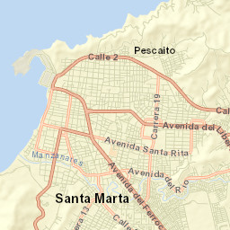 Santa Marta Street Map