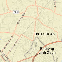 Dĩ An Street Map