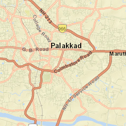Palakkad district Street Map