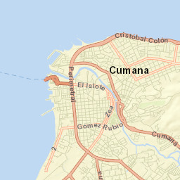Cumaná Street Map