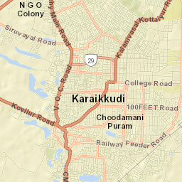 Karaikkudi Street Map