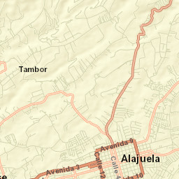 Alajuela Street Map
