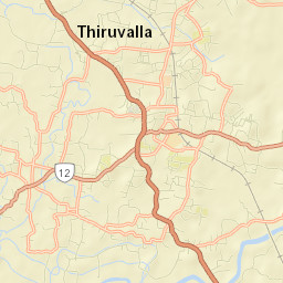 Tiruvalla Street Map