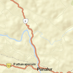 Punalur Street Map