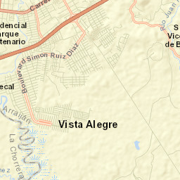 San Vicente de Bique Street Map
