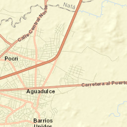 Pocrí Street Map