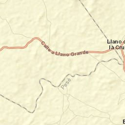 Llano de La Cruz Street Map