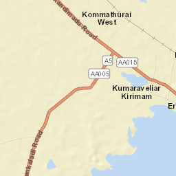 Eravur Town Street Map