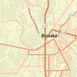 Bouaké Street Map