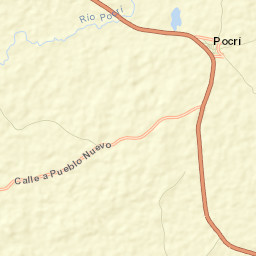 Pocrí Street Map
