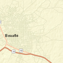 Bouaflé Street Map