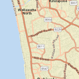 Dehiwala-Mount Lavinia Street Map
