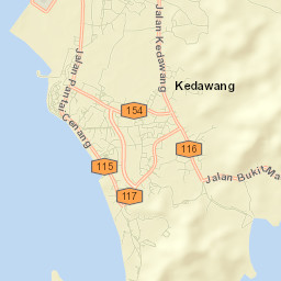 Pantai Cenang Street Map