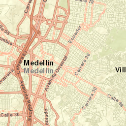 Medellín Street Map