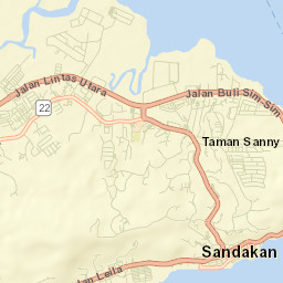 Sandakan Street Map