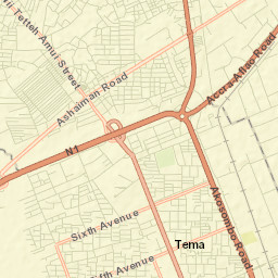 Tema Street Map
