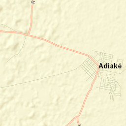 Adiaké Street Map