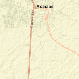 Acacías Street Map