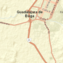 Guadalajara de Buga Street Map