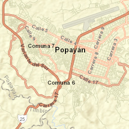 Popayán Street Map