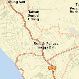 Sungai Udang Street Map