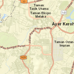 Kampung Ayer Keroh Street Map