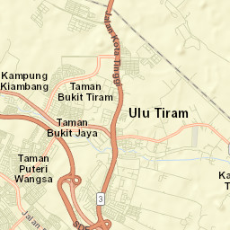 Ulu Tiram Street Map