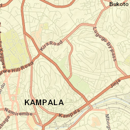 Kampala District Street Map