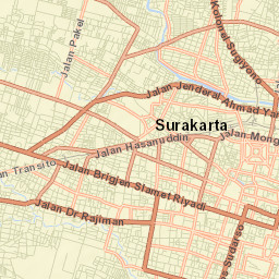 Kota Surakarta Street Map
