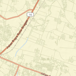 Jaten Street Map
