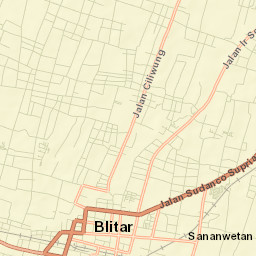 Kota Blitar Street Map