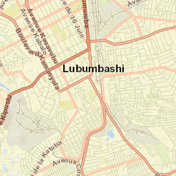 Lubumbashi Street Map