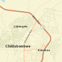 Chililabombwe Street Map