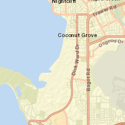 Coconut Grove Street Map