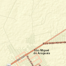 São Miguel do Araguaia Street Map
