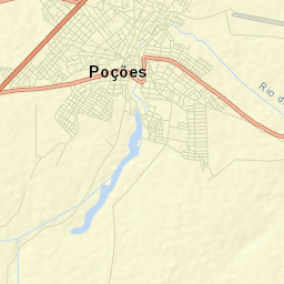 Poções Street Map