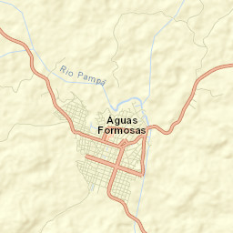 Águas Formosas Street Map