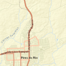 Pires do Rio Street Map