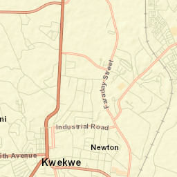 Kwekwe Street Map